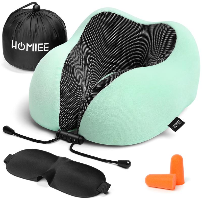 

Seat Cushions U Shaped Memory Foam Neck Pillows Soft Slow Rebound Long Travel Pillow Breathable Support Cervical Spine Massage