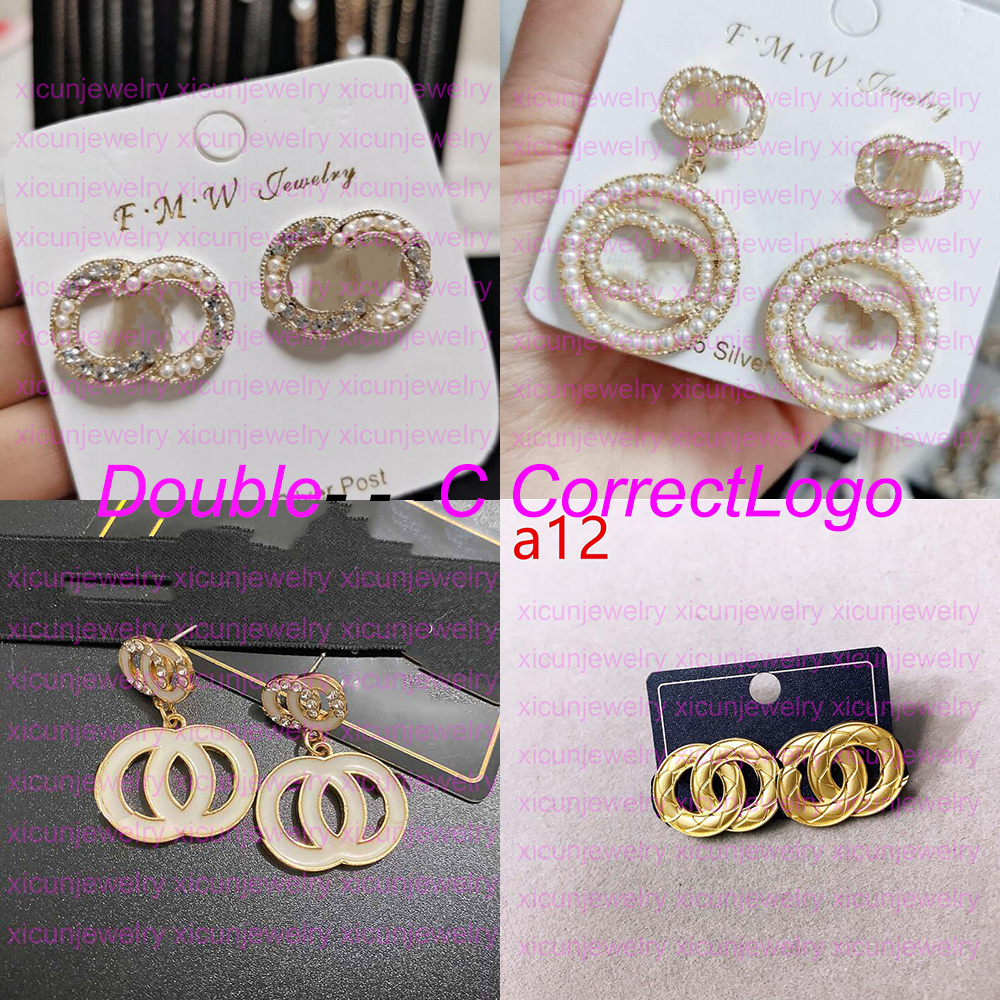 

925 Silver Zero Profit Women Paris Designer Stud Earrings Rhinestone Letter Earring Fashion Brand Jewelry for Gift Party High Quality, Golden;silver