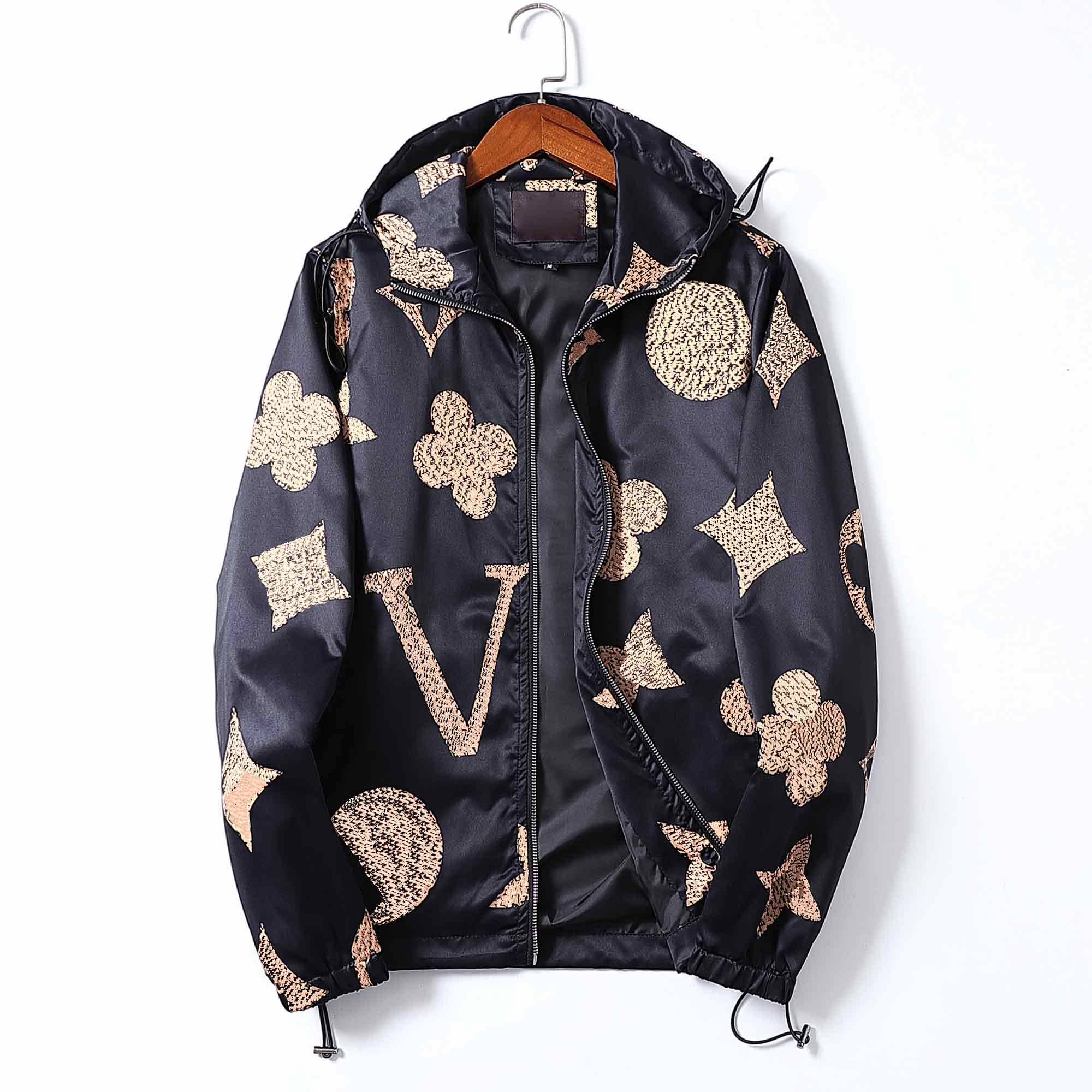 

Mens Jacket Hooded Spring Autumn Style For Men Women Windbreaker Coat Long Sleeves Fashion Jackets With Zippers Letters Printed Outwears Coats, Black;brown