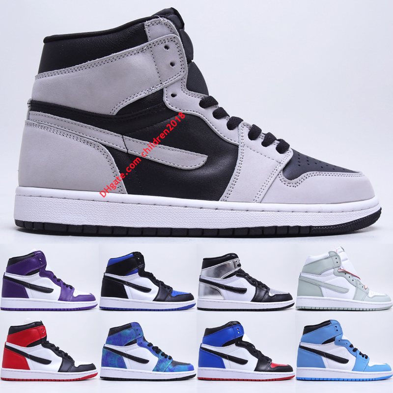 

Classic 1 High OG Basketball Shoes Men Women 1S Trainers 2021 Design Shadow 2.0 Royal Toe Seafoam Travis Scotts University Blue Sneakers Size 36-46, #08 tie-dye