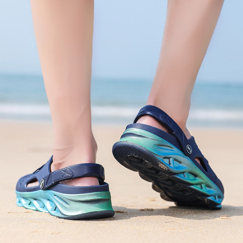 

Top Selling Men Womens Trainers Sports Size Cross-border Summer Slippers Thick-soled Beach Shoes Couple Hole Shoe Outdoor Baotou Sandals Code:25LL-7790, 52655