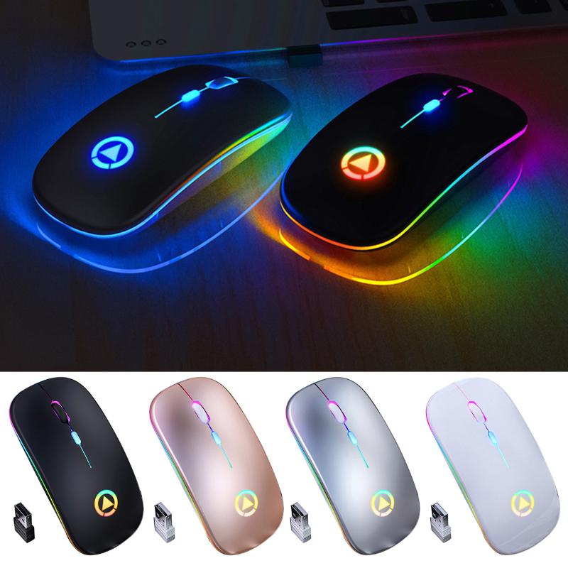 

Colorful Lights 2.4GHz Wireless Optical Mouse With RGB Backlit USB Rechargeable For Laptop PC Computer Keyboard Combos