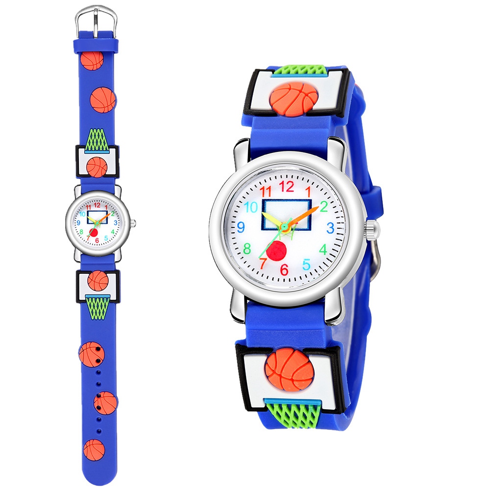 

50pcs Students Sport Watches 3D Fashion Silicone Soft Kids Children Boys Girls Basketball Match Party Gift Quartz Sport Wristwatch Clock, Choose colours