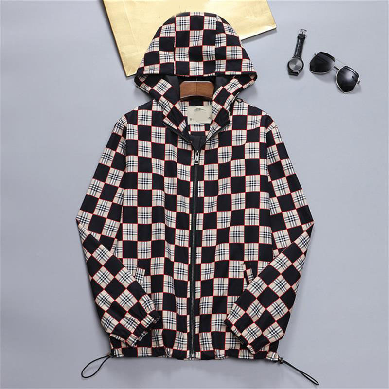 

Classic print men's jacket INSTAGRAM fashion hoodie Trench Designer Women's casual dust-proof Clothing Fall personality Charm Zppe, Black;brown