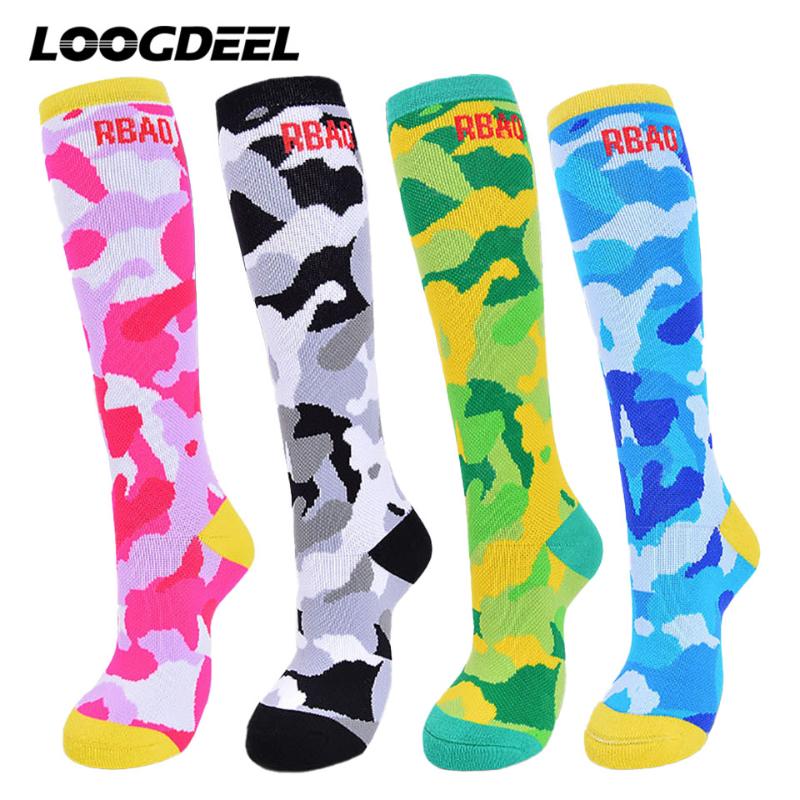 

Sports Socks Loogdeel Winter Long Tube Children's Roller Skating Ski Snowboard Thick Full Terry Outdoor Warmth Comfortable, Black