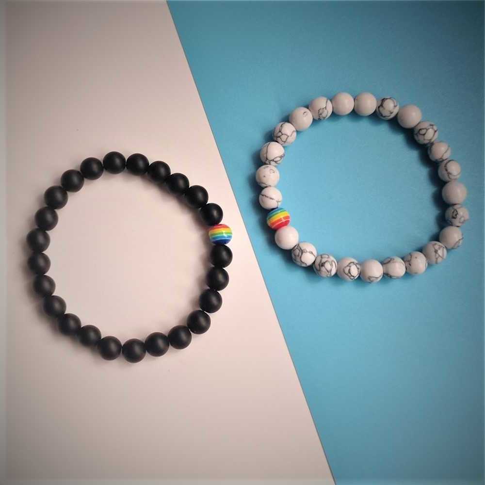 

Pulsera con cuentas de piedra esmerilada Oubaisong