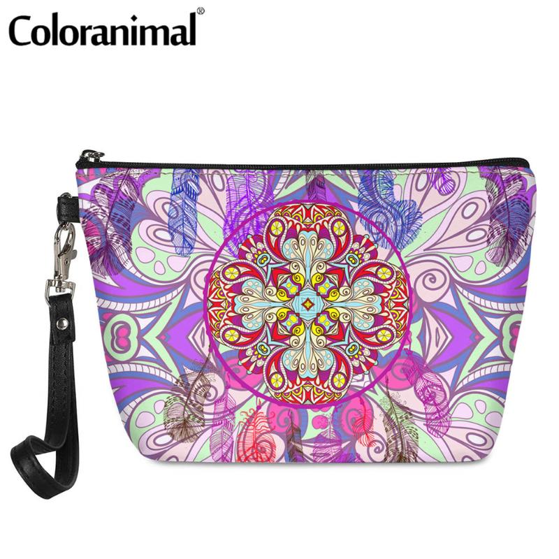 

Coloranimal Brand Design Dreamcatcher PU Cosmetic Case For Women Necessity Ladies Make Up Boxes Functional Toiletry Kit 2021 Bags & Cases