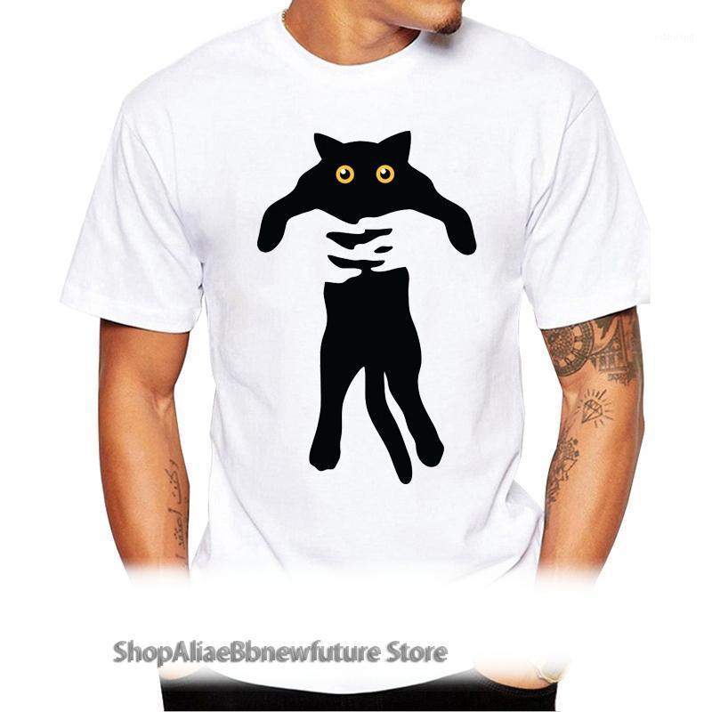 

Men' T-Shirts TEEHUB Fashion Cat In Hands Men T-Shirt Hipster Black Printed Tops Short Sleeve Tee Cool T Shirts, 2059
