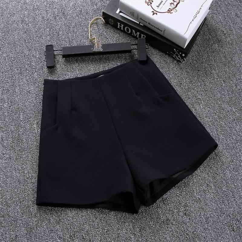 

Women Summer High Waist A-line Shorts Casual Suit Shorts Women Solid Color Short Pants Ladies 717408, White;black