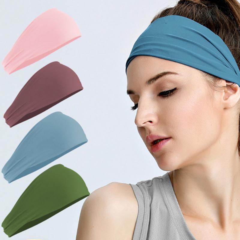 

Sweatband Cycling Yoga Sport Sweat Headband Women For Men Hair Bands Head Fitness Sports Safety, Yellow;black