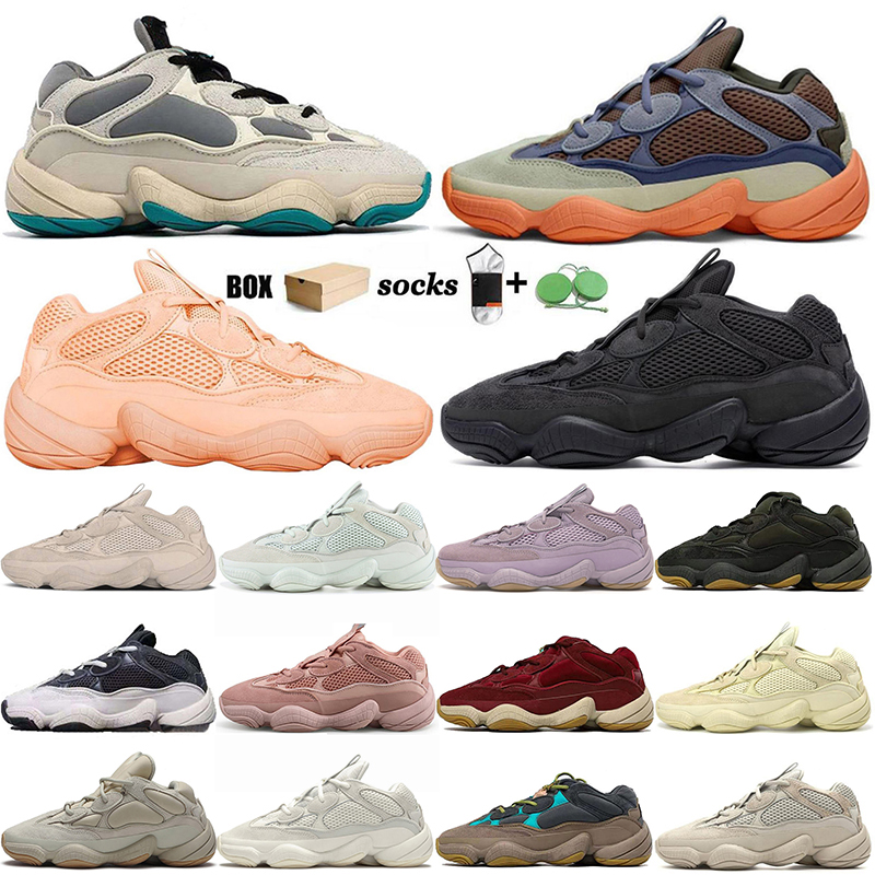 

2021 Top Fashion Kanye 500 Runner Casual Shoes Taupe Light Enflame Super Moon Yellow Utility Black Big Size US 12 Mens Trainers Womens Sneakers, B17