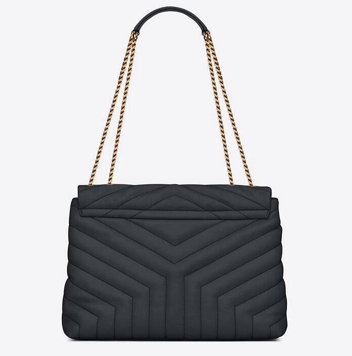 

2021 Luxurys designers bags LOULOU womens quilted shoulder fashion chain genuine leather crossbody handbags purses black tote bag handbag