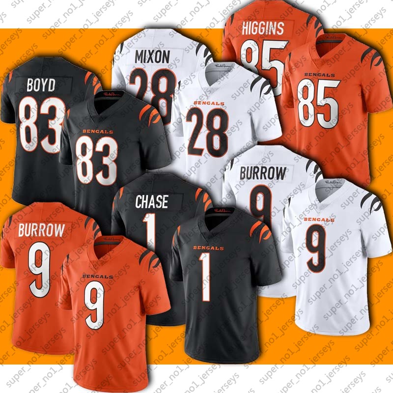 

1 Ja'Marr Chase 9 Joe Burrow Jersey 28 Joe Mixon 83 Tyler Boyd Jerseys Tee Higgins Drew Sample Jersey Trey Hendrickson C.J. Uzomah Reiff, Man size s-xxxl (mh)