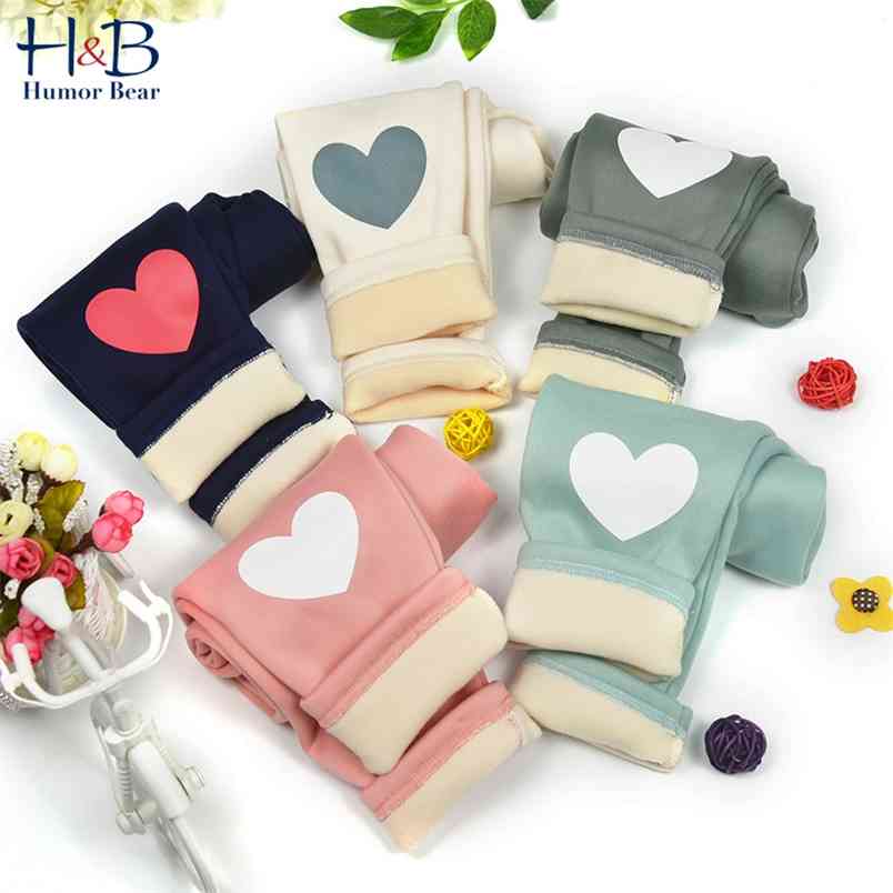 

Girls Pants Trousers Children Autumn And Winter Sweet Love Big Casual Plus Velvet Leggings 210611, Bz1843 green