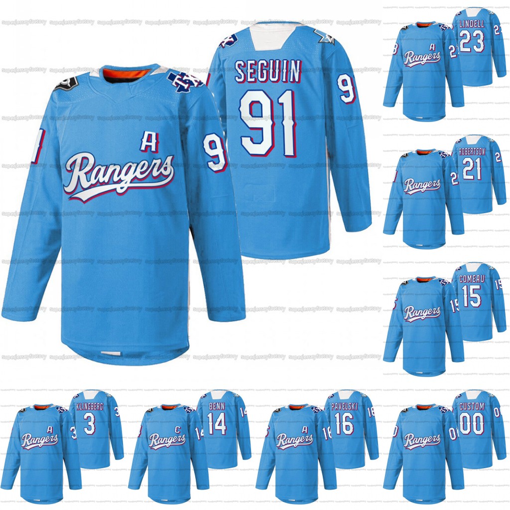 

Tyler Seguin Dallas Stars 2022 Rangers Jersey Custom Jason Robertson Jamie Benn Ryan Suter Alexander Radulov Joe Pavelski Joel Kiviranta Holtby Roope Hintz Faksa, Blue youth s-xxl