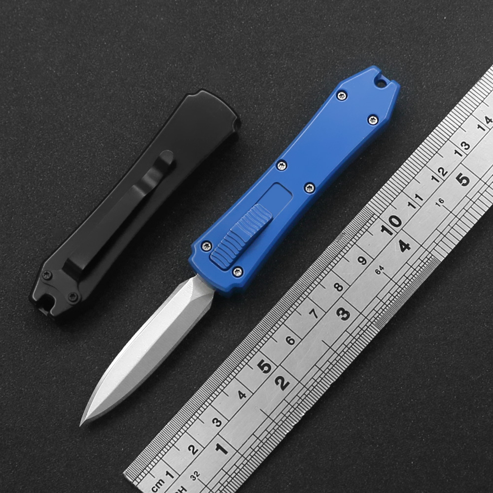 

Mini 5inch Portable Pocket Outdoor Self-Defense Automatic Knife 440 Blade Key Chain Pendant EDC multifunctional tools Holiday gifts