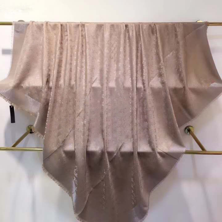 

High Qualtiy wool silk scarf for Women Designers square Scarves with silver thread Shawls Wrap With 140X140cm Shawls no box