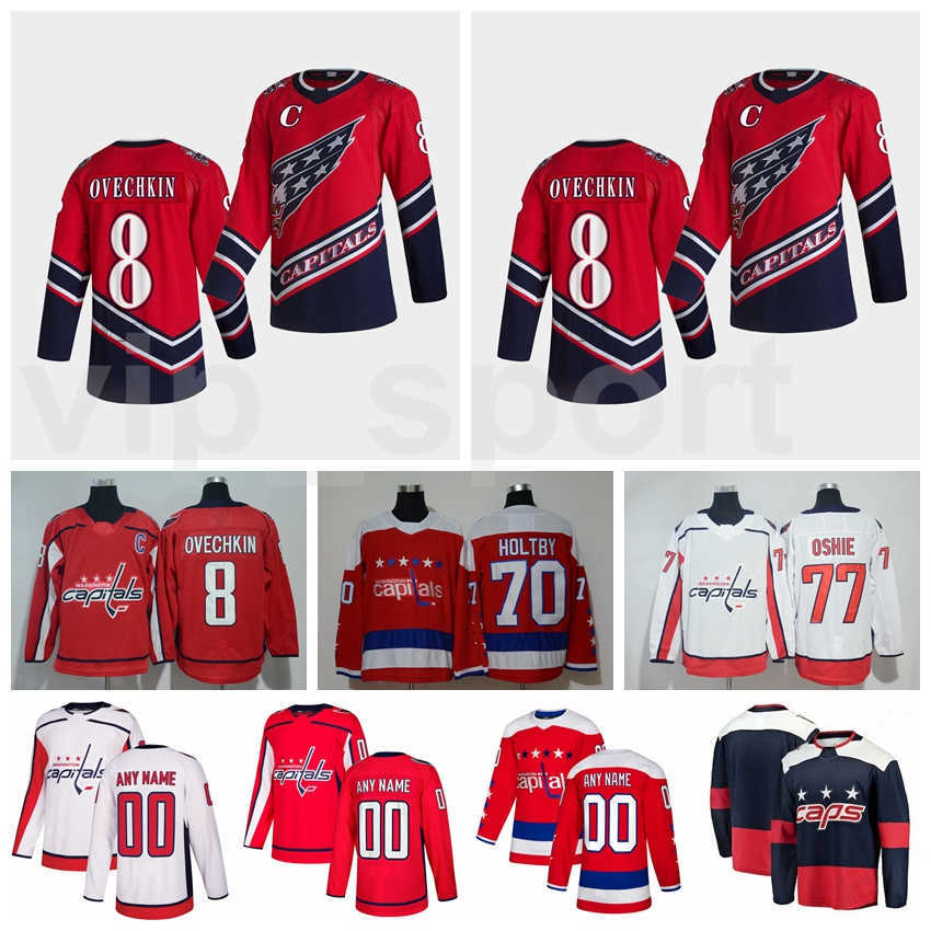 

Washington Capitals Reverse Retro Jersey Ice Hockey 74 John Carlson 8 Alex Ovechkin 92 Evgeny Kuznetsov 13 Jakub Vrana 92 Hendrix Lapierre, Red
