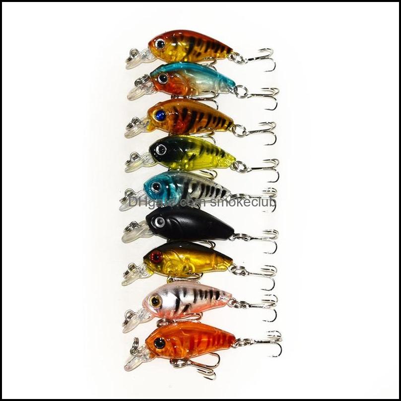 

Baits Lures Sports & Outdoors 4.5Cm Crankbait Lure 3.5G 3D Eyes Hook Artificial Bait Hard Plastic Topwater Fishing Tackle Anti-Corrosion Fis
