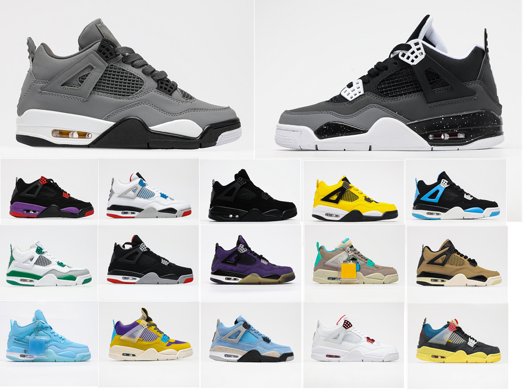 

2022New Retroes style basketball shoes 4s Men top Obsidian UNC Fearless TURBO GREEN Backboard PHANTOM GYM RED mens awesome sports sneakers trainers gy, No boxs