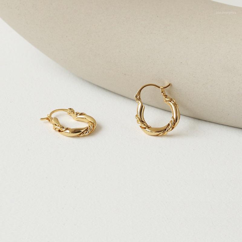 

Stud Fashion Twist Hoop Earrings Ins Jewelry For Lady, Golden;silver