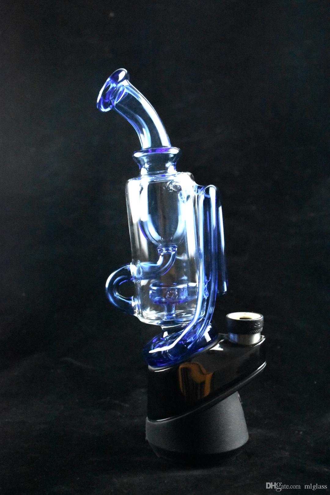 

hookah pipe accessories Blue arc double-layer double pipe explosive drilling tower drill,