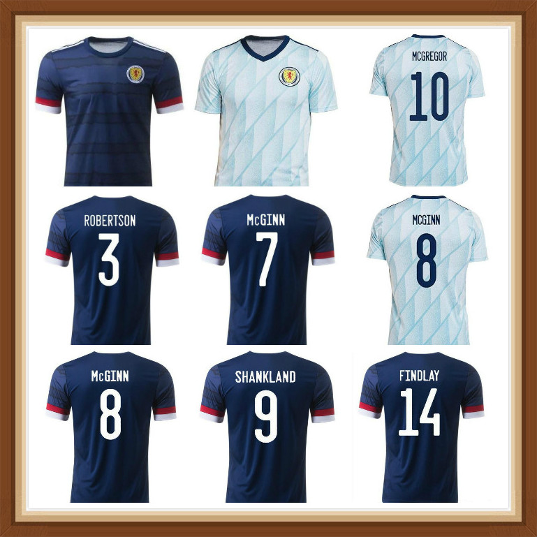 

Scotland soccer jerseys 2021 ROBERTSON FRASER 2022 football shirt set NAISMITH MCGREGOR CHRISTIE FORREST MCGINN Men home away uniform, Brown