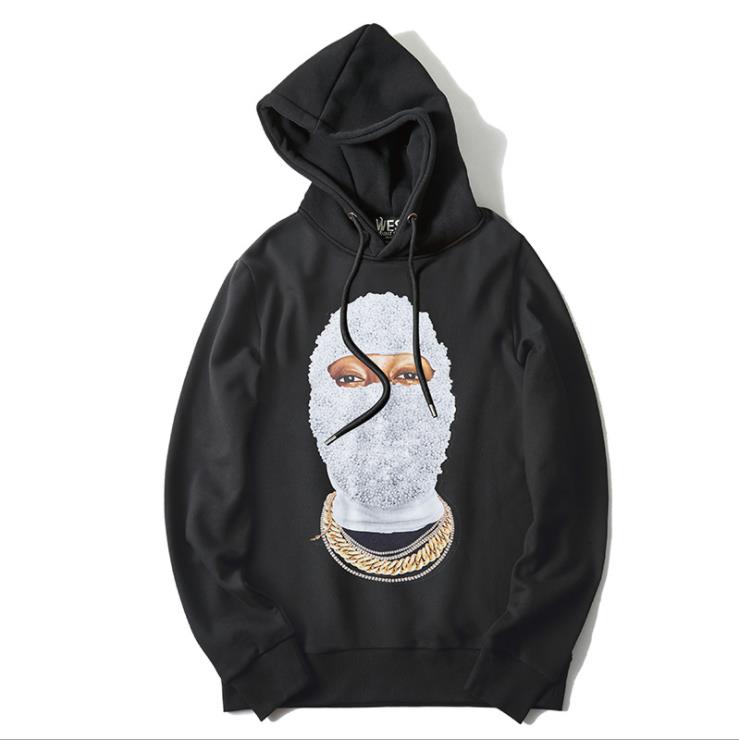 

Men's Pullover Ih Nom Uh Hoodies Signature Graffiti Back Printed Mask Men Hipster Sweatshirt, White