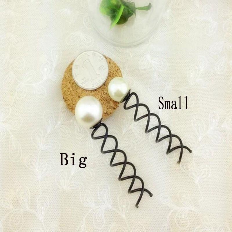 

Hair Clips & Barrettes 2 Pcs Women Rope Faux Pearl Spin Screw Bobby Pin Twist Barrette Accessory EIG88, Golden;silver