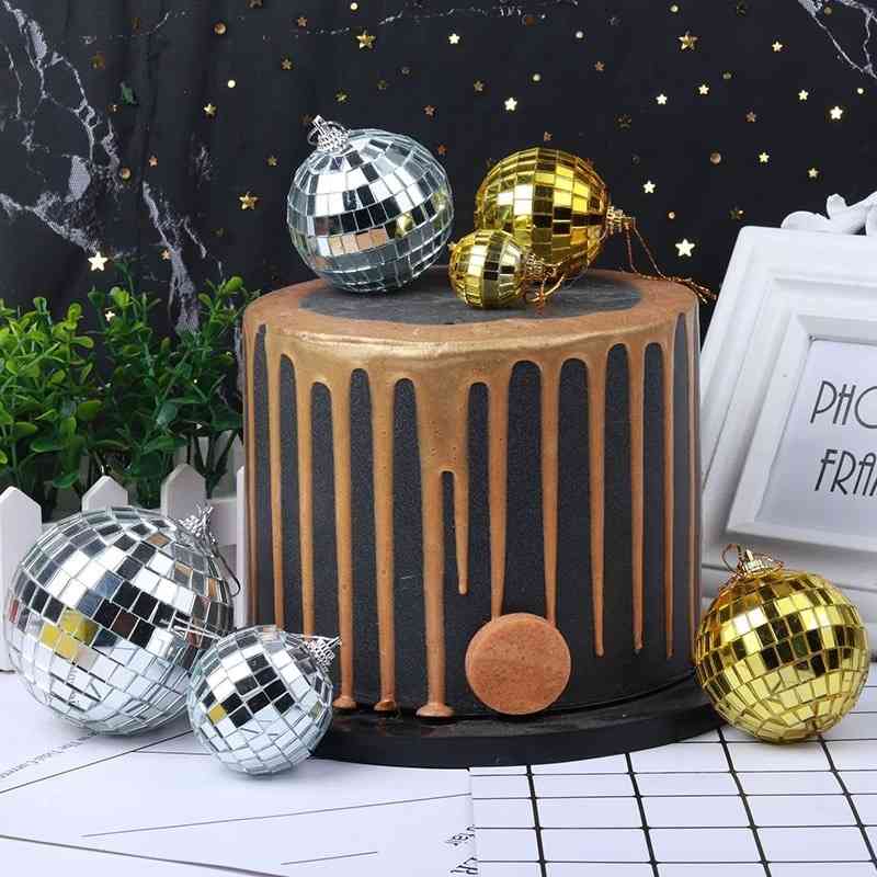 

2.3cm-15cm bar disco s cake decoration christmas glass mirror ball