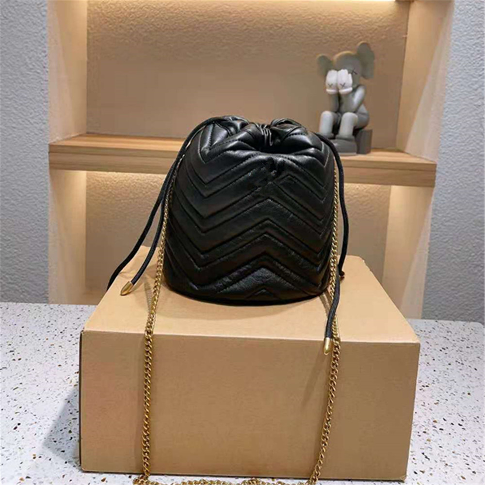 

Fashion Women Bucket Shoulder Bags Luxury Crossbody Chain Bag Lady String Purses Soft Zig Zag Small Size Girls High Quality, This price option is not for sale.