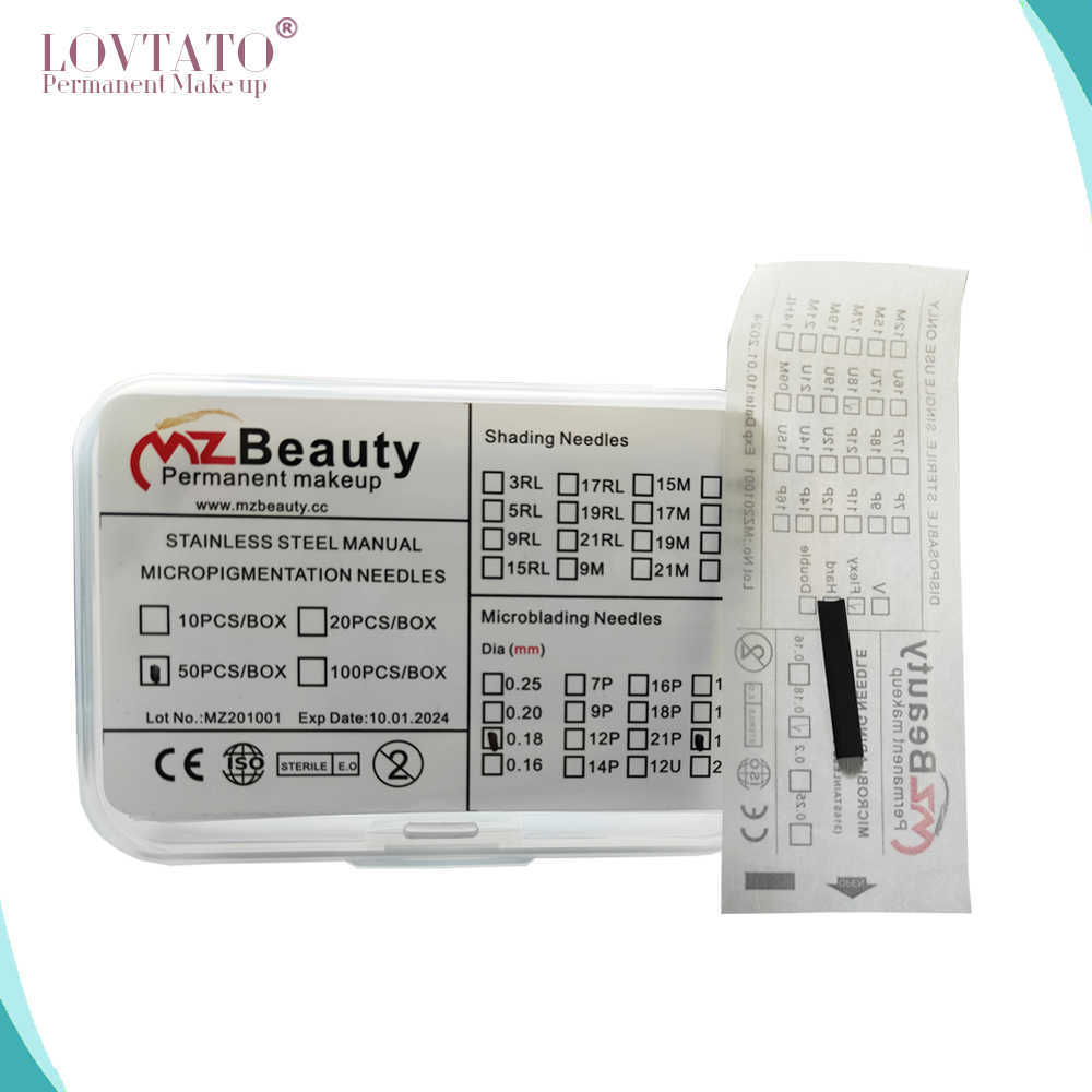 

Microblade U18 Needle 316 Stainless Steel Extremely Thin 0.18 U Shape Blades Microblading Needle Nanoneedles for microblading 210608