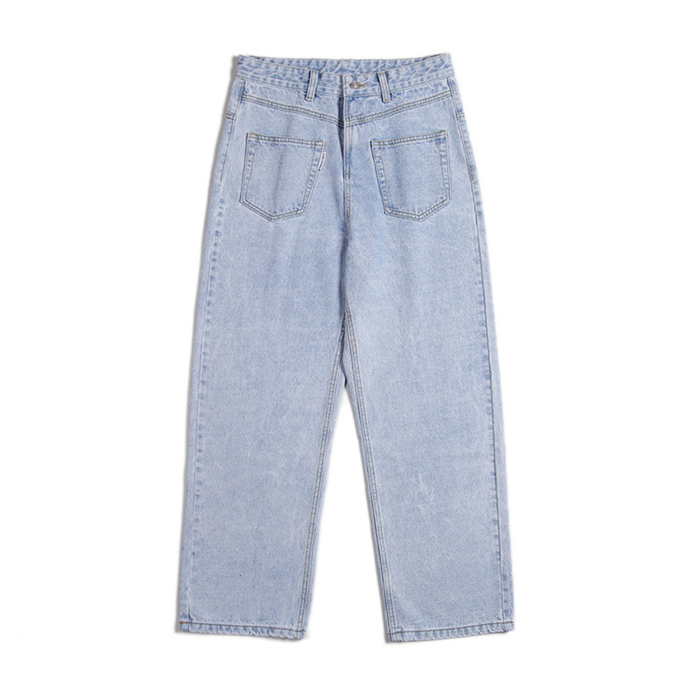 

men's jeans loose male jeans, casual, broad leg, urban, hip hop style, korean 2d7a, Blue