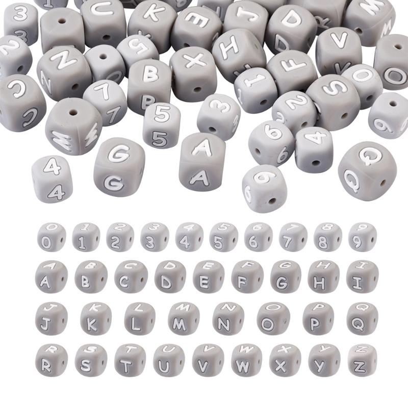 

Other 46pcs/Box Letter Number Cube Silicone Beads For Earring Bracelet Necklace DIY Handmade Jewelry Making Crafts Decor Accessories