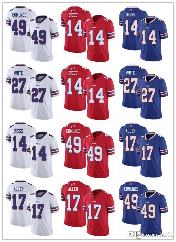 

2021 Jersey Men women Youth Buffalo Bills 17 Josh Allen 14 Stefon Diggs 11 Cole Beasley 49 Tremaine Edmunds Football Jerseys, Black;red