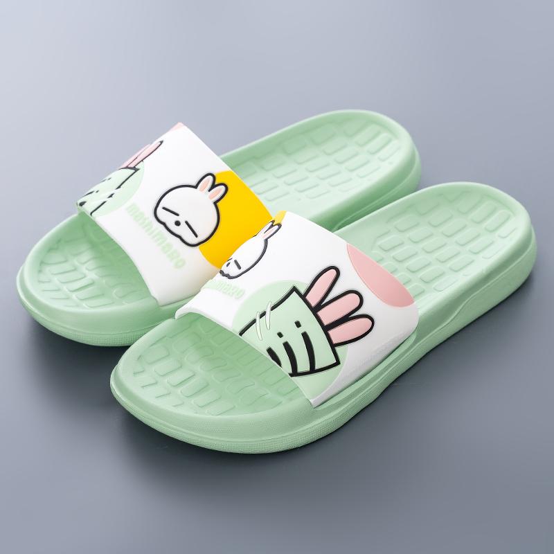 

Slippers Mashimaro Women's Summer Cartoon Family Three Interior Home Soft Bottom Bath Bathroom Parent-Child Sandals, Dark blue