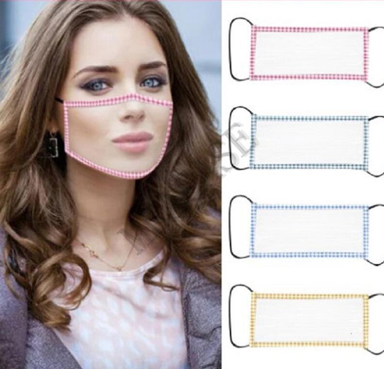 

Mute Transparent Face Mask Women Clear with Visible Lip Reading Hearing Impaired Deaf Teaching Masks Cover 4 Colors D8512
