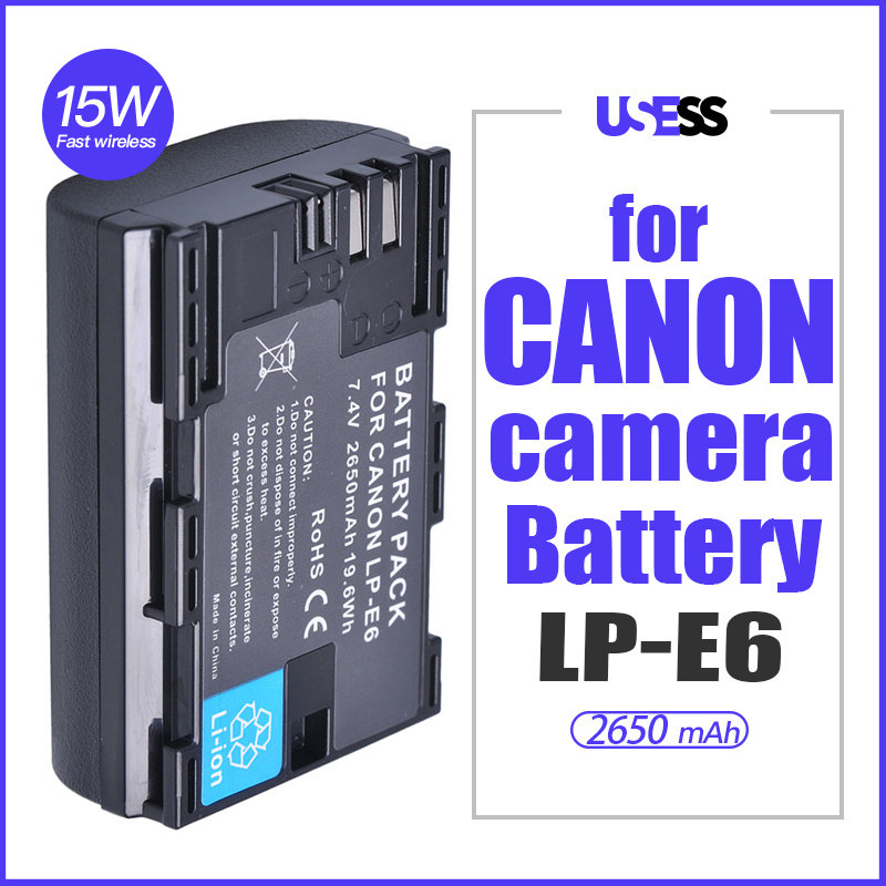 LP-E6 LPE6 LP-E6N Batteri för Canon EOS 5D Mark IV 5D2 5DS R Mark II 2 III 3 6D 60D 60DA 7D 7d2 7DII 70D