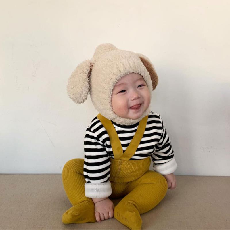 

Caps & Hats Cartoon Baby Boy Girl Hat Autumn Winter Thick Ear Protection Cap Born Toddler Children Kids Windproof Warm Plush, Yellow