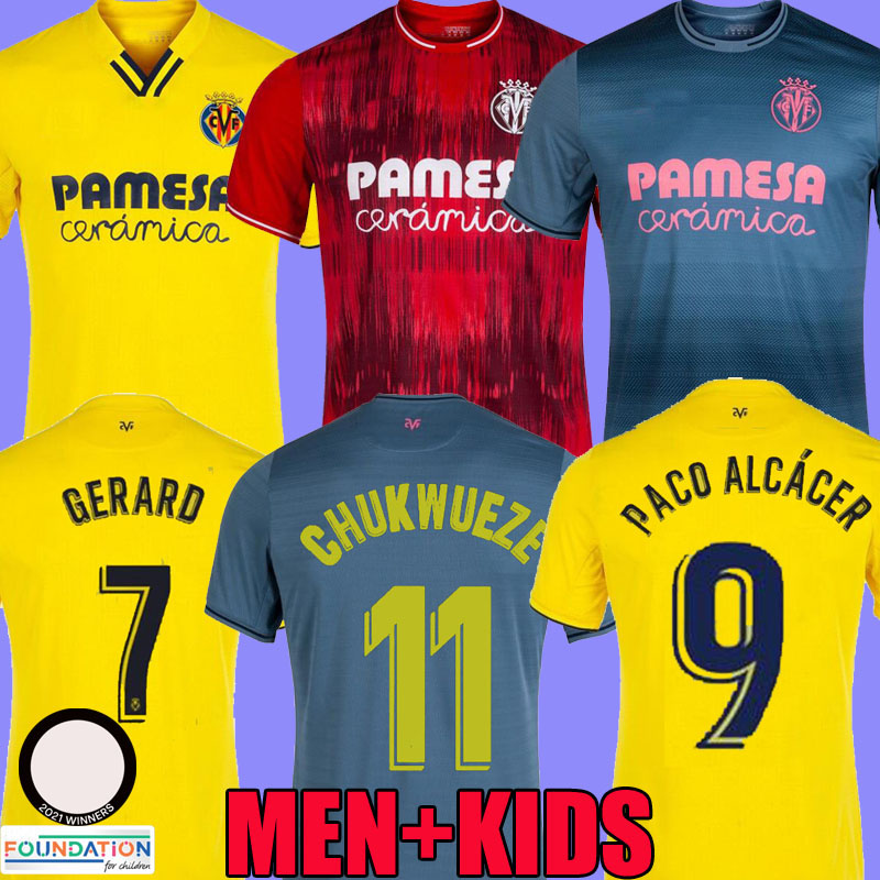 

2021 Villarreal CF Soccer Jerseys Foyth GERARO 21 22 Home Away third 3RD Danjuma DIA PAU TAKE CHUKWUEZE Shirt Parejo PACO ALCÁCER M.Trigueros MOI GOMEZ Football uniform