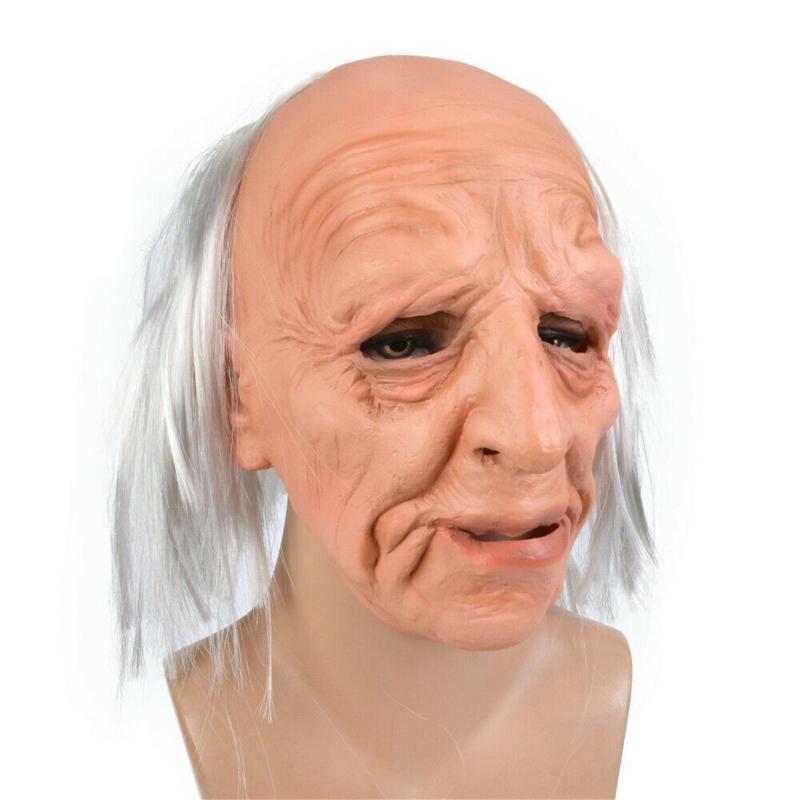 

Other Event & Party Supplies 1Pcs Silicone Old Man Scary Mask For The Face Halloween Masquerade Cosplay Grandpa Real Elderly Human Props Mas