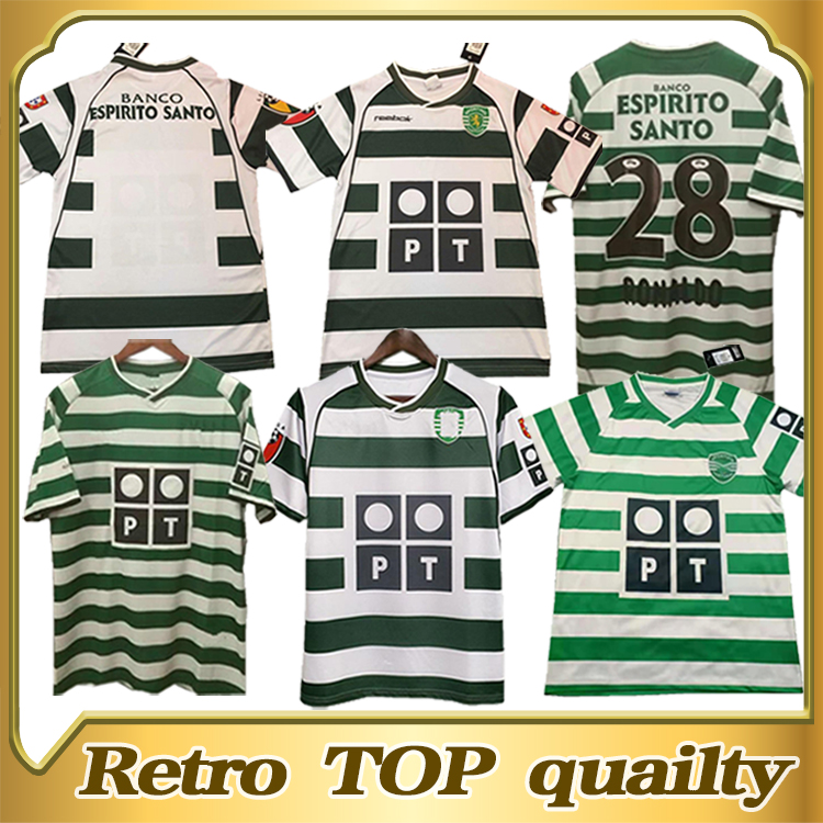 

2003 2004 retro soccer jerseys Sporting CP Lisbon COATES 03/04 RONALDO B.FERNANDES PHELLYPE Classic DOST VintageMEN football shirts, Black;yellow