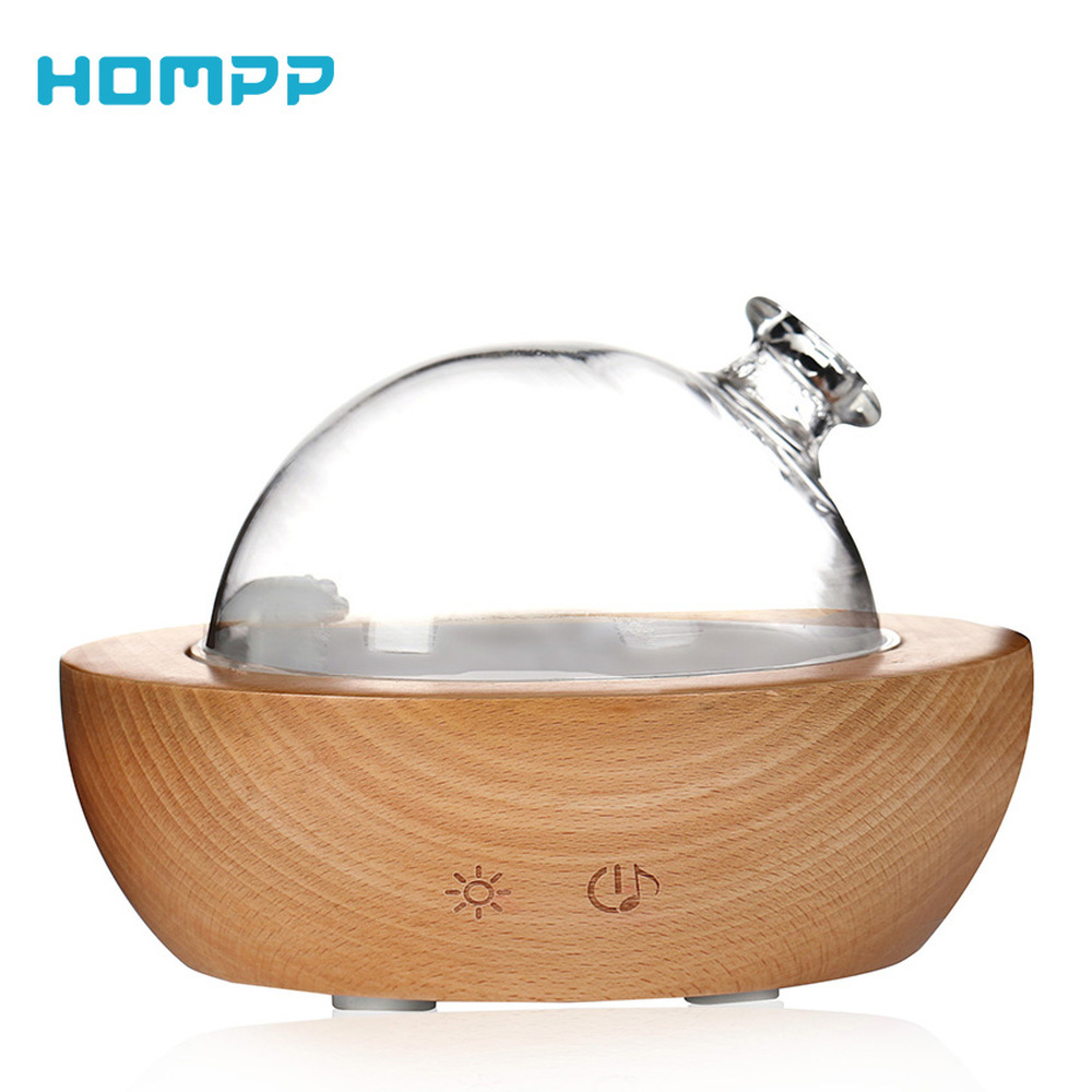 

E101 small Air humidifier Solid Wood Aroma Diffuser Spray Household Mute Large Capacity Night Light Wooden Aromatherapy Machine Waterless Off