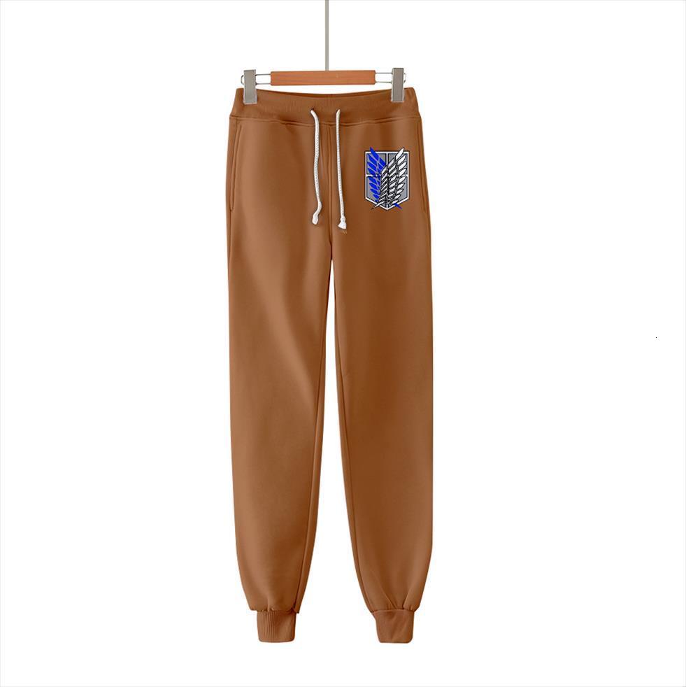 

wamni fashion anime attack women pants on titan lace up elastic tights trousers harajuku hip hop casual street polyester fabric, Black
