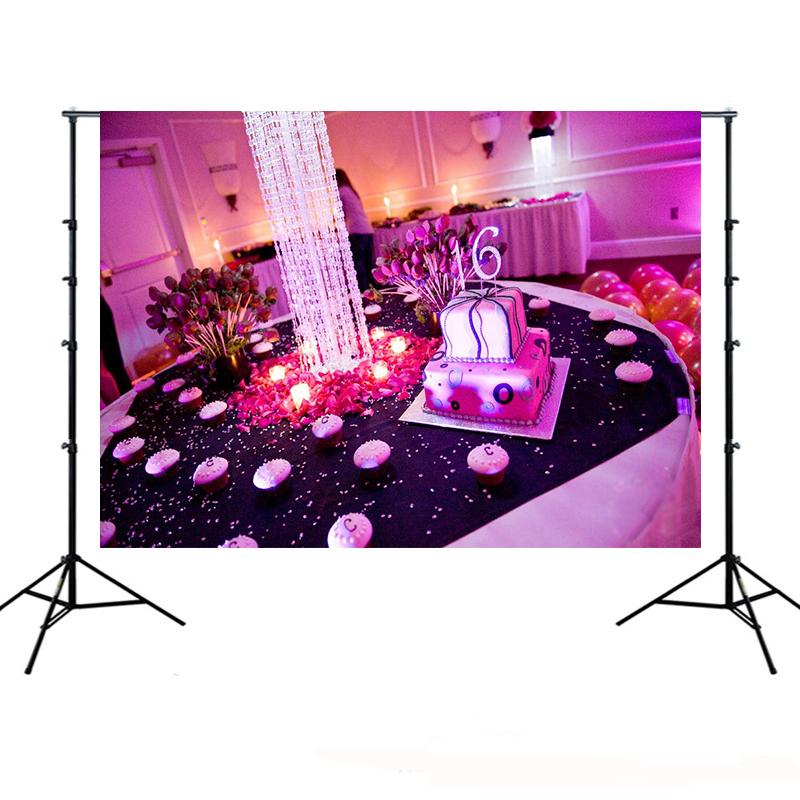 

Party Decoration 16th Happy Birthday Background Wall Backdrops For Pography Holiday Atmosphere Po Pozone