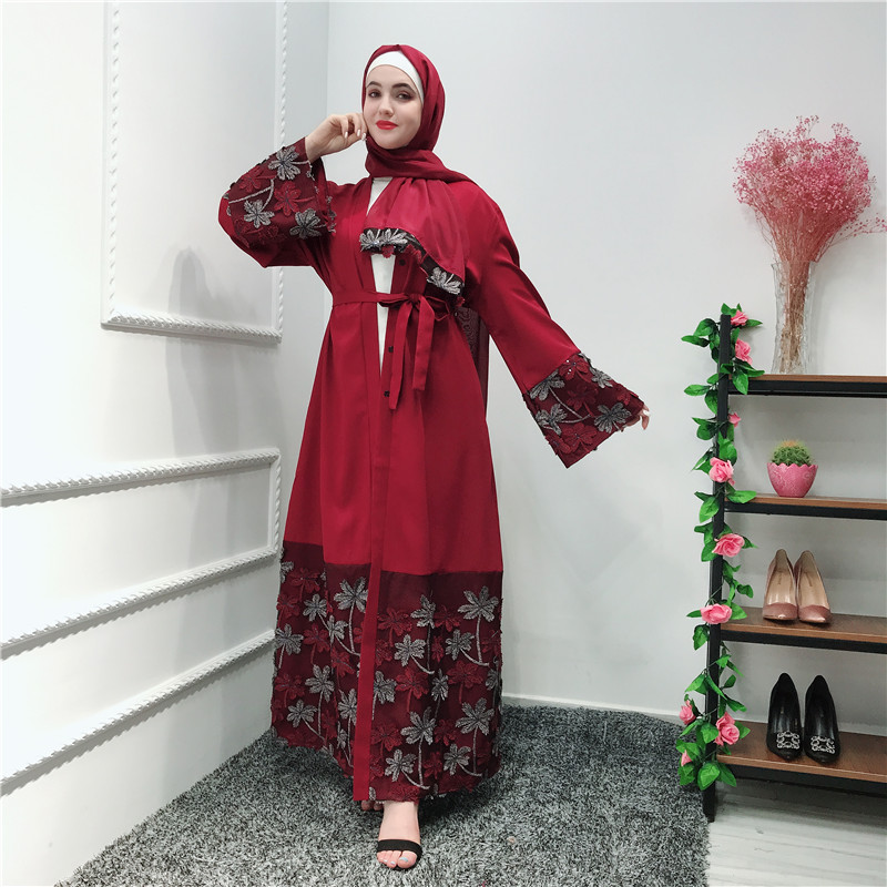 

Kaftan Abaya Kimono Cardigan Robe Femme Dubai Turkey Muslim Hijab Dress Ramadan Abayas For Women Jilbab Caftan Islam Clothing