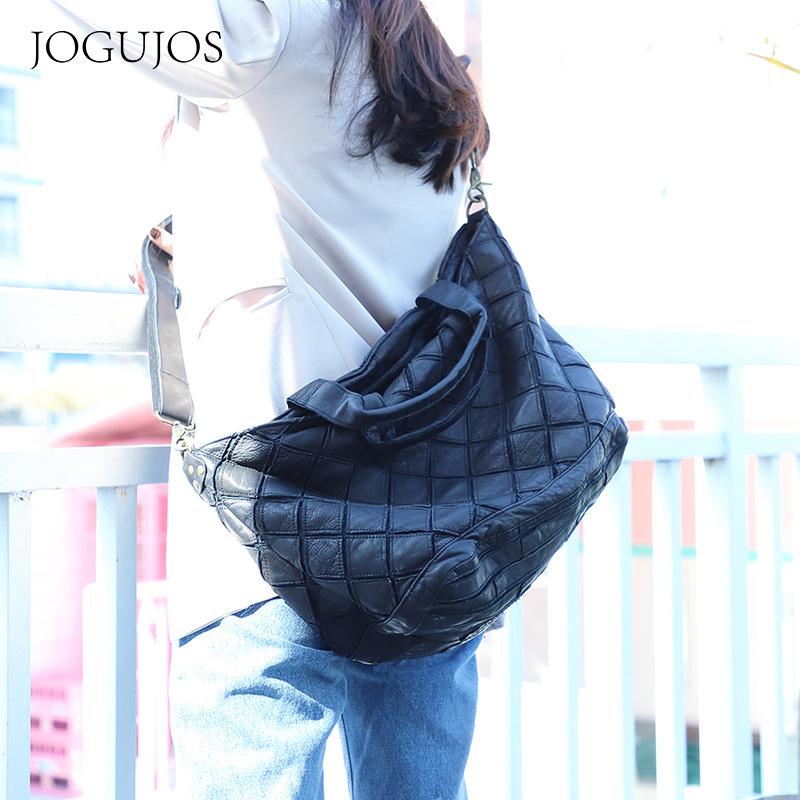 

Evening Bags Fashion Cowhide Messenger Bag Large Capacity Multi Function Lady's Handbag Leather 8790