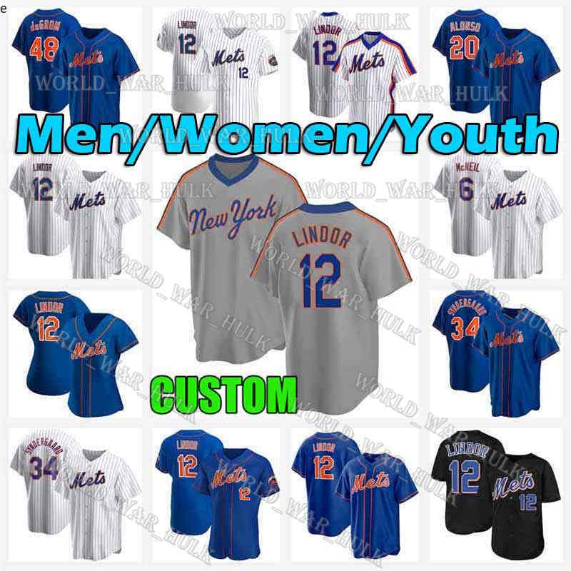 

Mets Jersey 48 Jacob deGrom 20 Pete Alonso 12 Francisco Lindor 30 Michael Conforto New 31 Mike Piazza Darryl Strawberry York Baseball, Blue;black