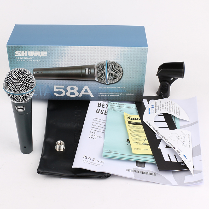 

Top Quality Wire Single Handheld Microphones System BETA58 58A UHF Professional Karaoke Microphone Free