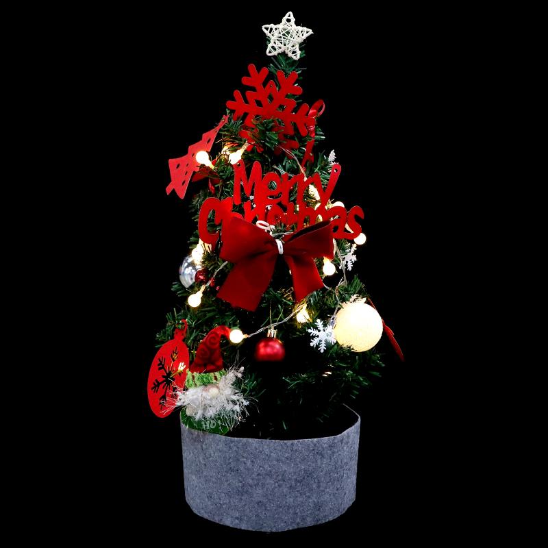 

Christmas Decorations 1 Set Desktop Adornment Mini Tree With Light Xmas Party Decor